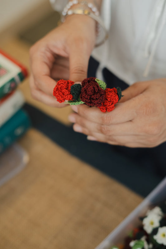 Rose Crochet Hairpins