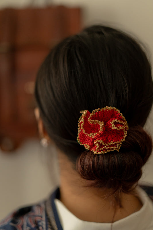 Rouge Carnation Hairpin