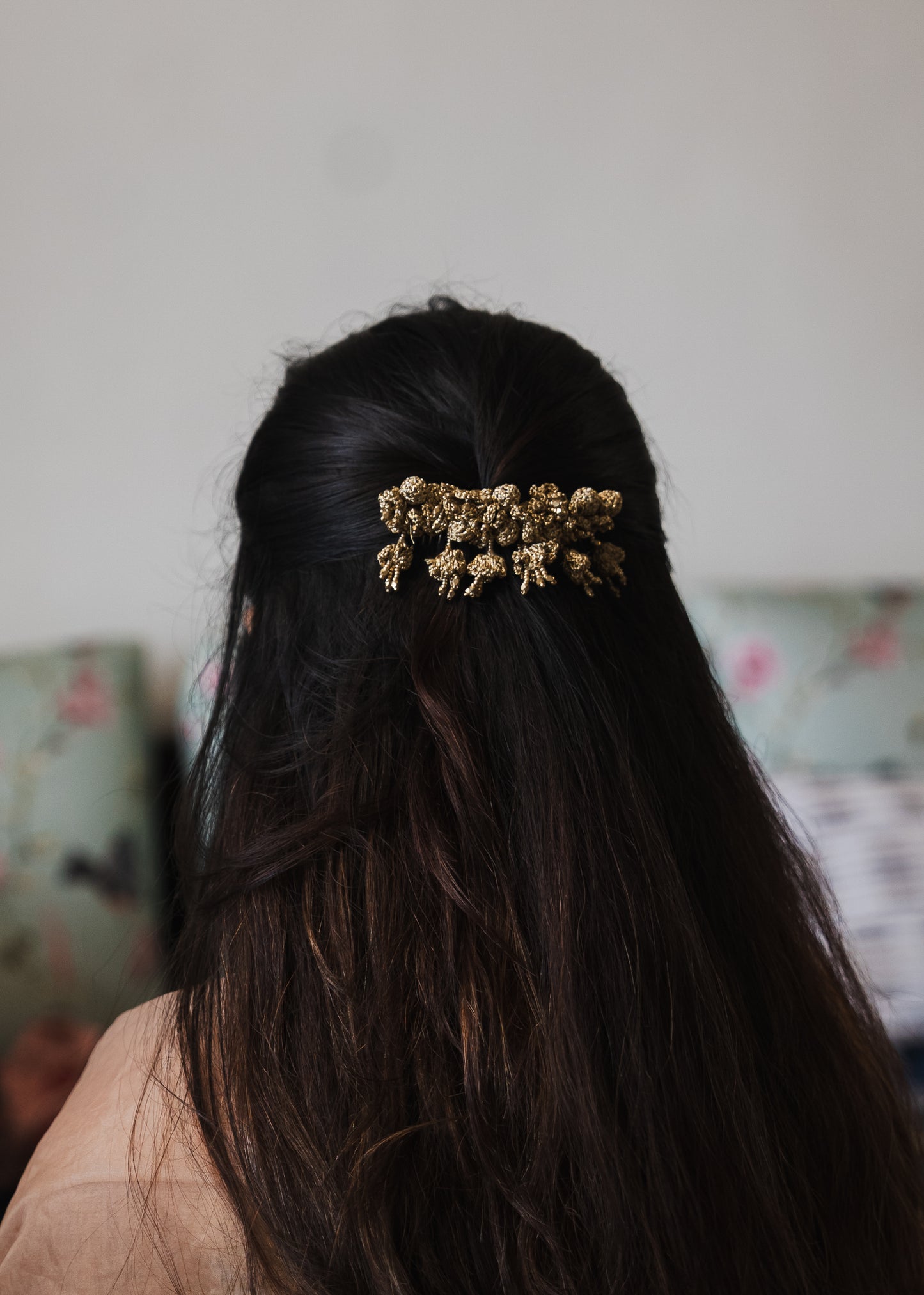 Golden Roses Hair Comb