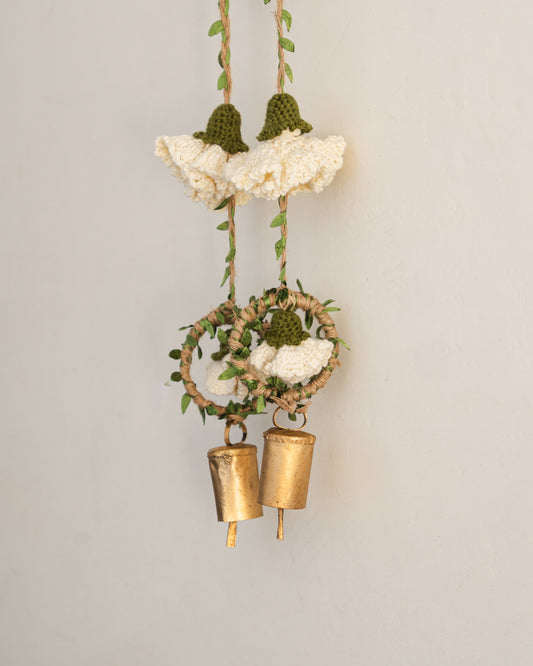 Ecru Marigold Hangings (Set of 2)