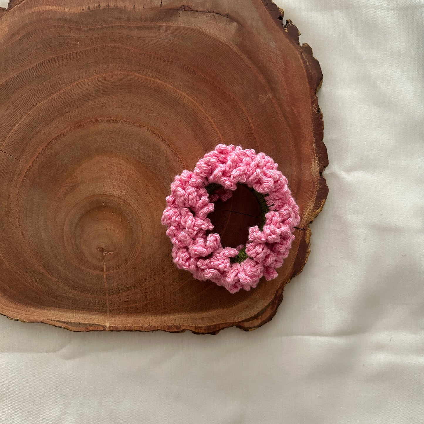 Pink Gajra Scrunchie