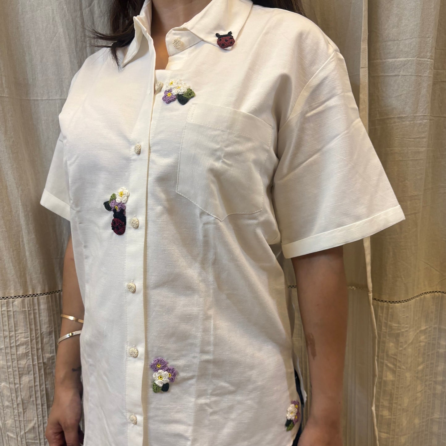 White Fleur Shirt