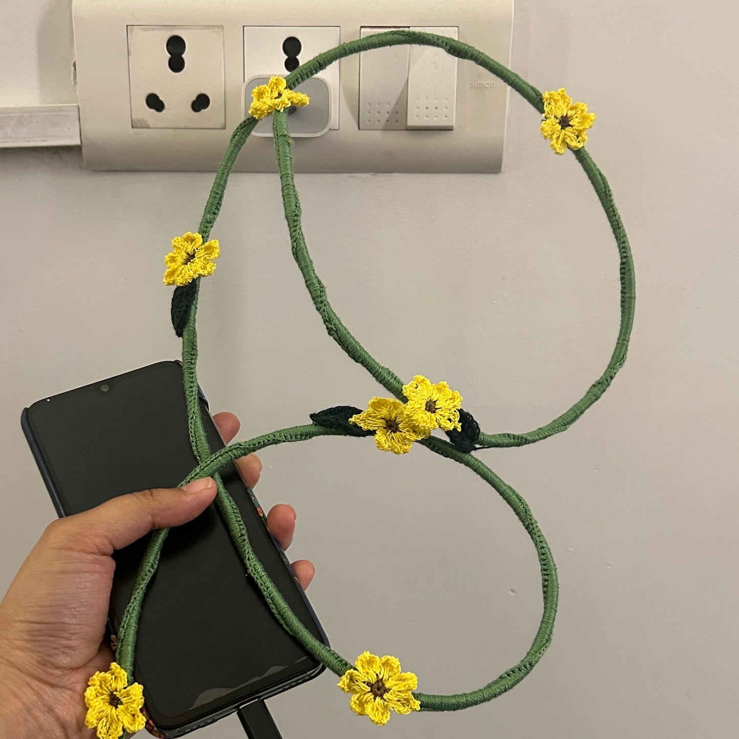 Sunflower Crochet Charging Cord C-C Cable
