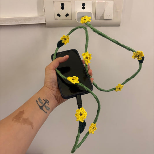Sunflower Crochet Charging Cord C-Lightening Cable