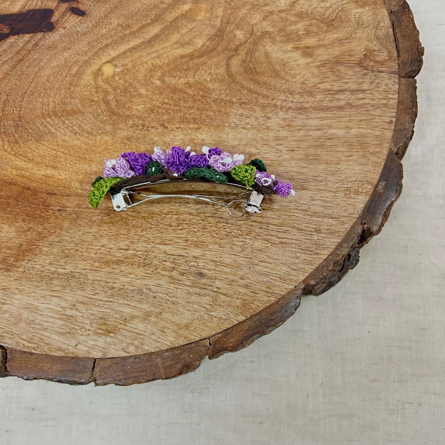 Purple Tulip Hair Clip