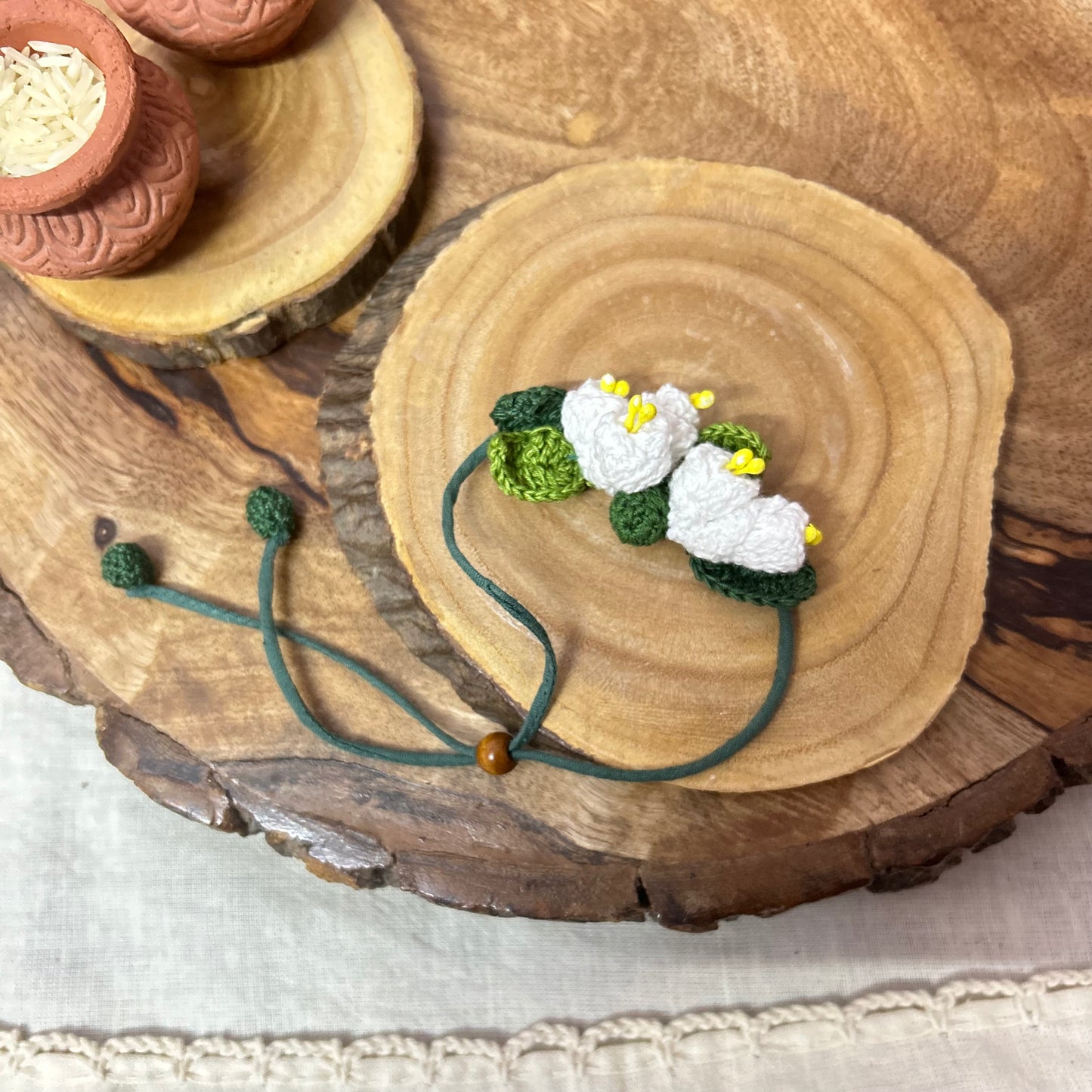 Mogra Crochet Rakhi