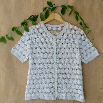 Blossom Meadow Crochet Shirt