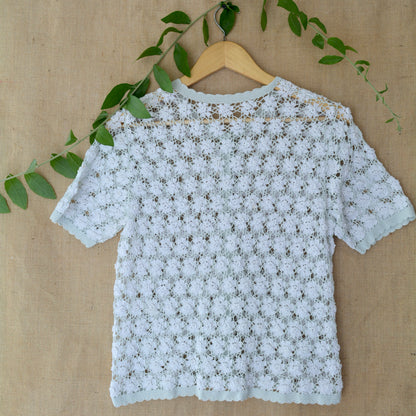 Blossom Meadow Crochet Shirt