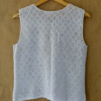 Slowflake Grid Crochet Top