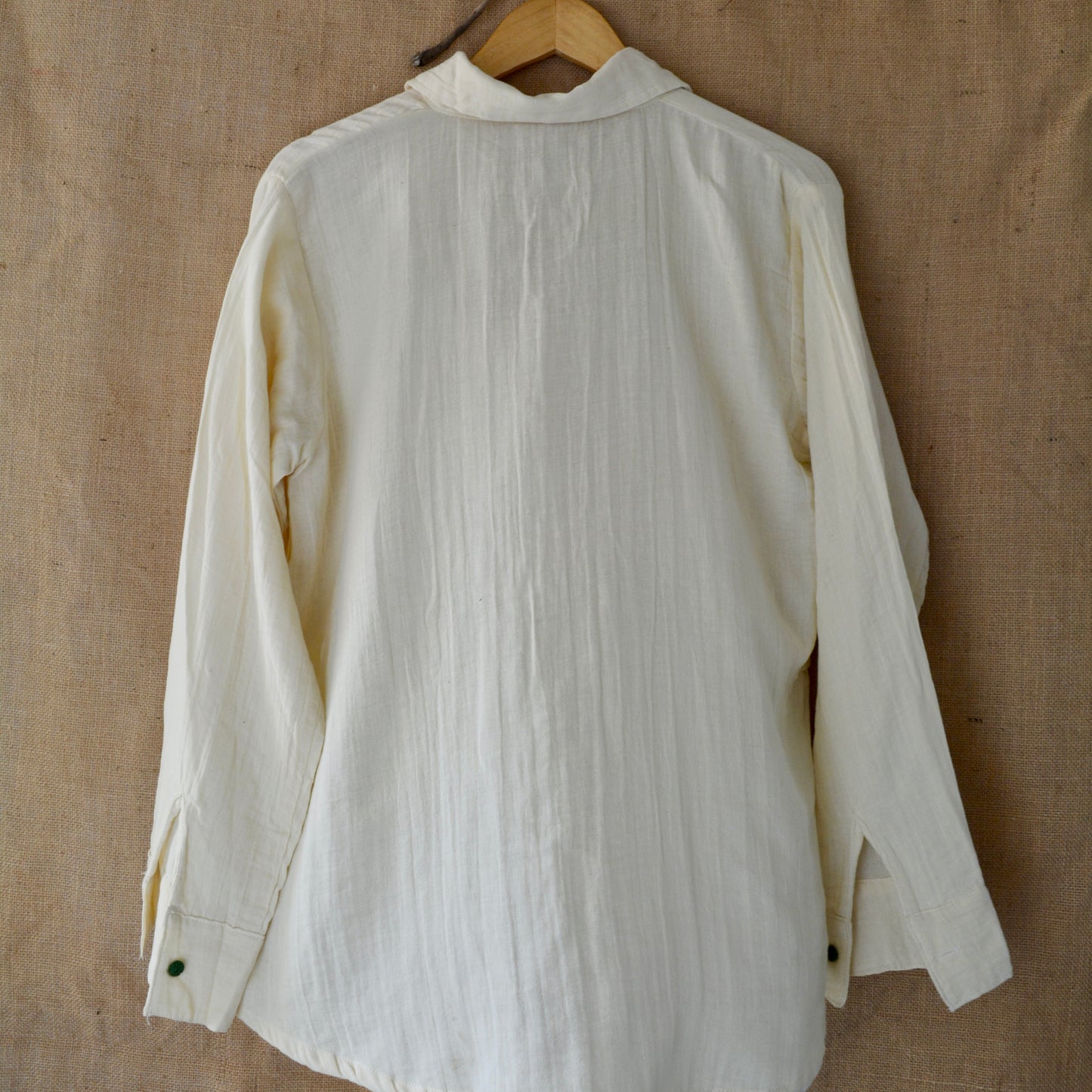 Ecru Bloom Cotton Shirt