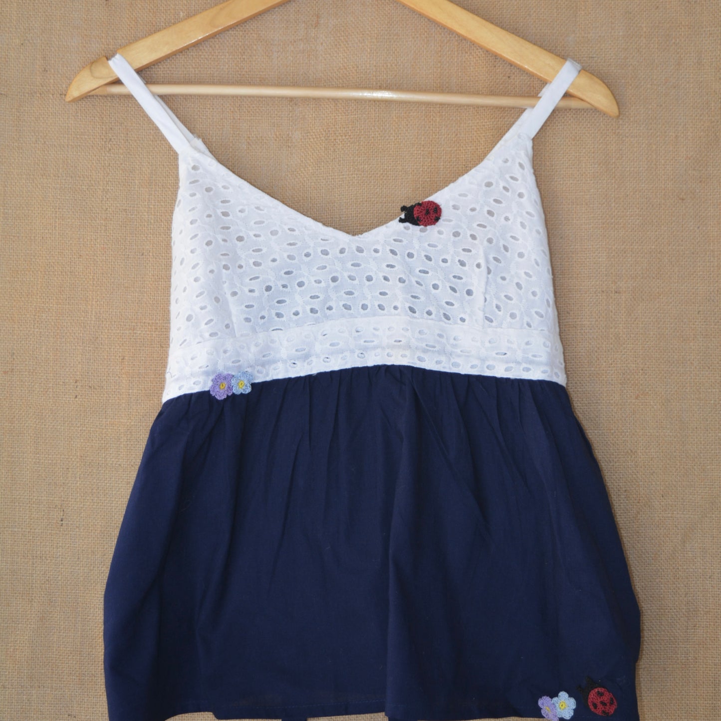 Indigo Ladybug Bloom Top