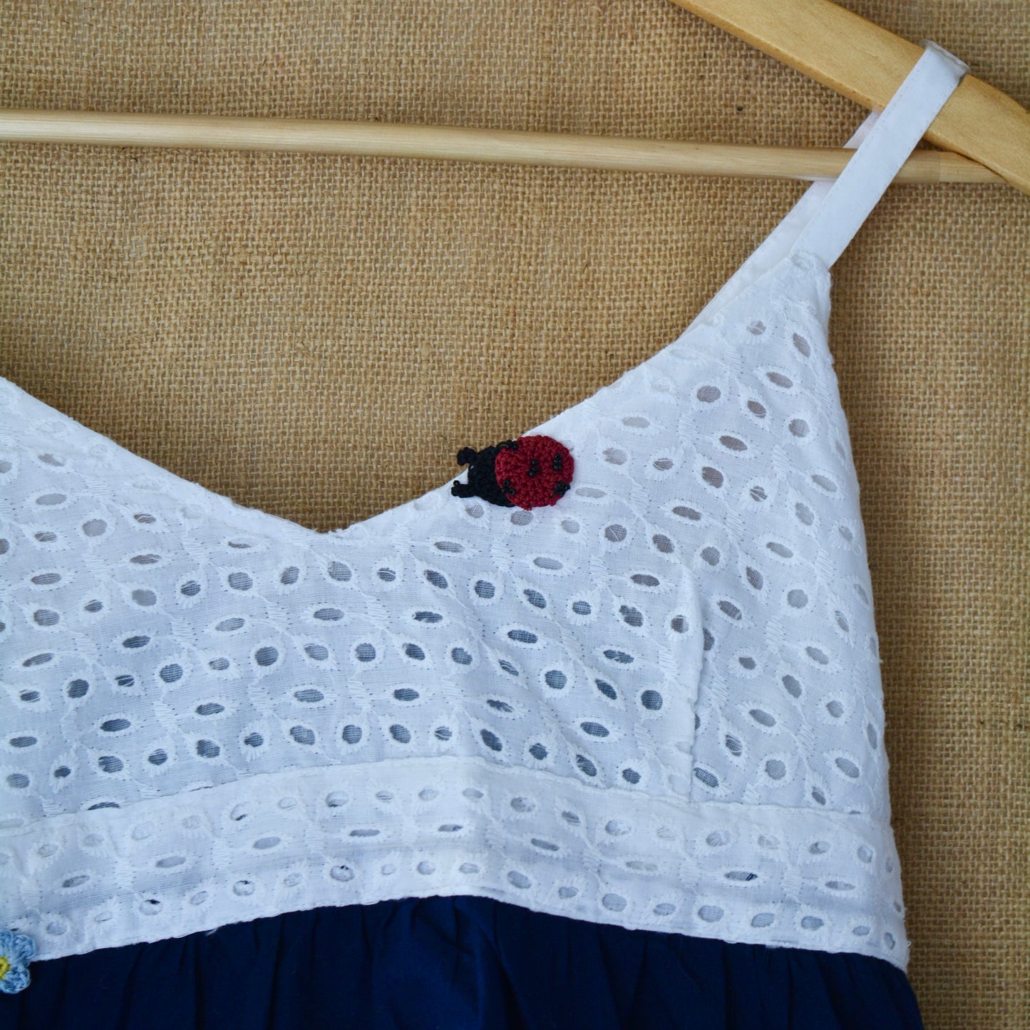 Indigo Ladybug Bloom Top