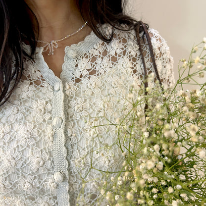 Blossom Meadow Crochet Shirt