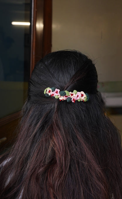 Pink & Peach Daisies Hair Comb