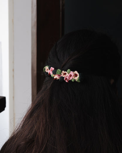 Pink & Peach Daisies Hair Comb