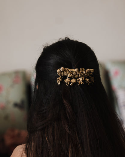 Golden Roses Hair Comb
