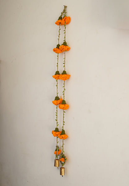 Tangerine Marigold Hangings (Set of 2)