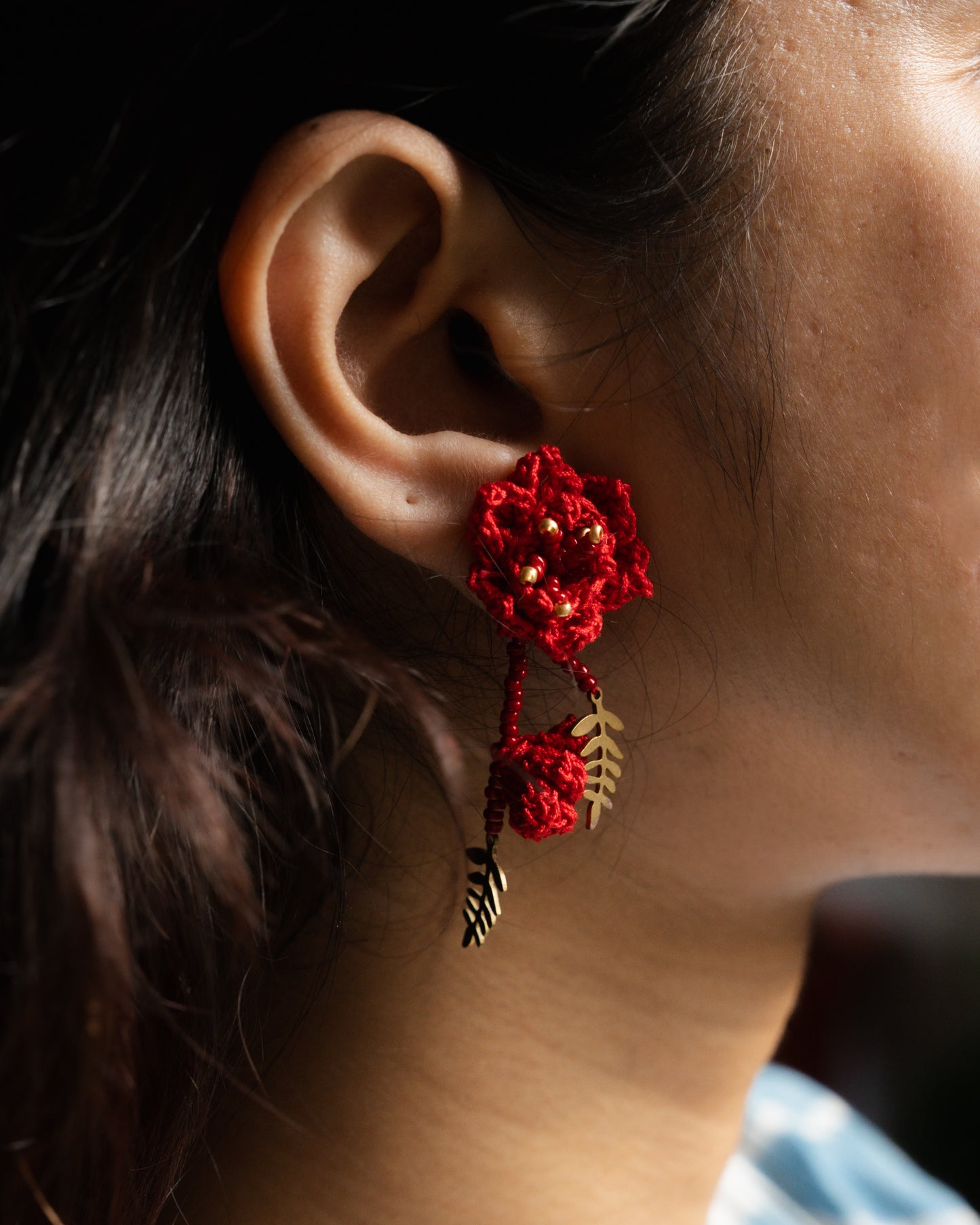 Rosette Leaf Earrings