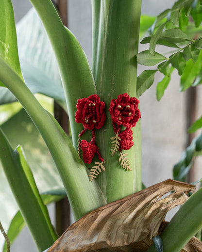 Rosette Leaf Earrings