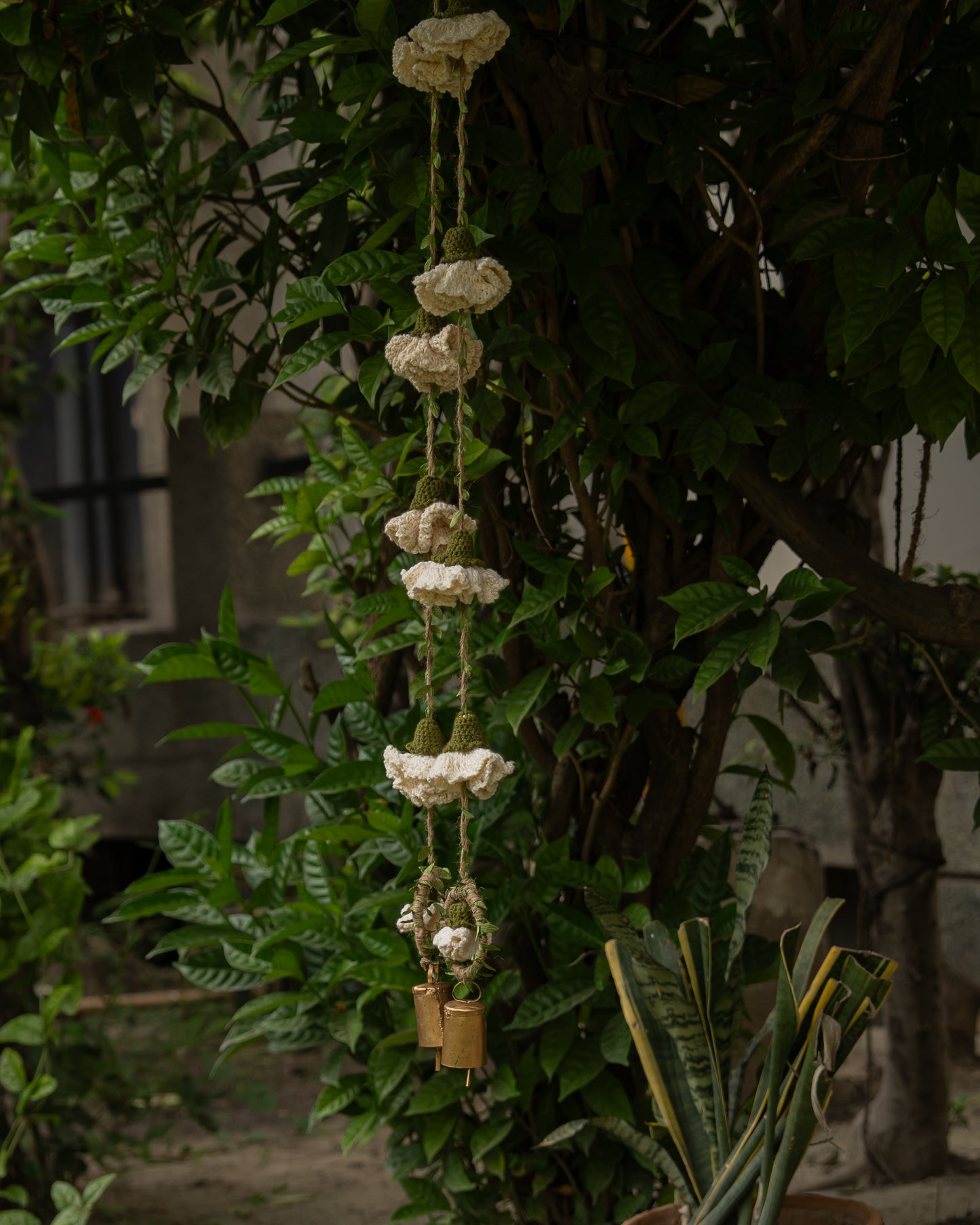 Ecru Marigold Hangings (Set of 2)