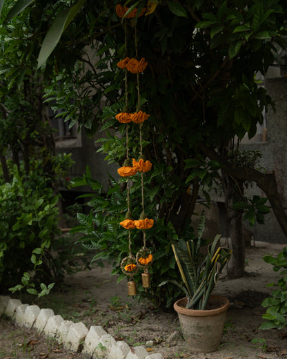 Tangerine Marigold Hangings (Set of 2)