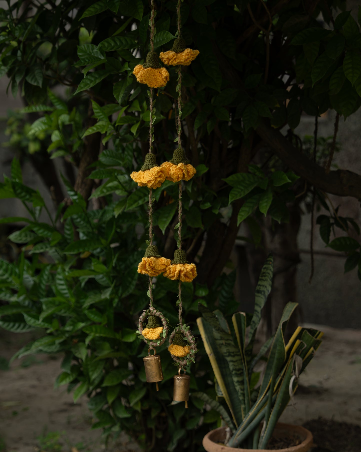 Yellow Marigold Hangings (Set of 2)