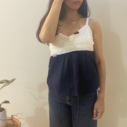 Indigo Ladybug Bloom Top