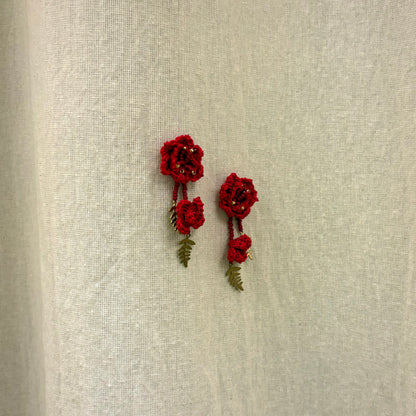 Rosette Leaf Earrings