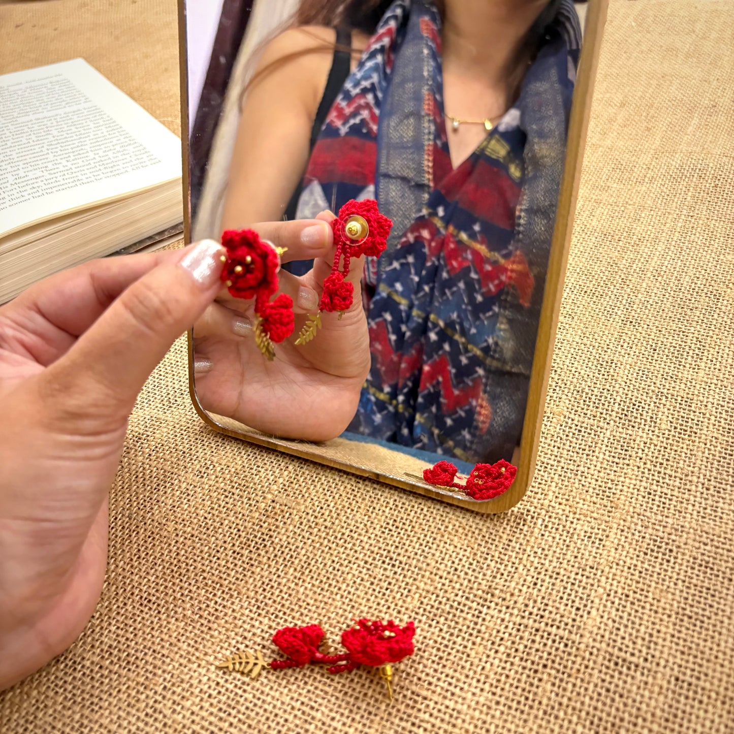 Rosette Leaf Earrings
