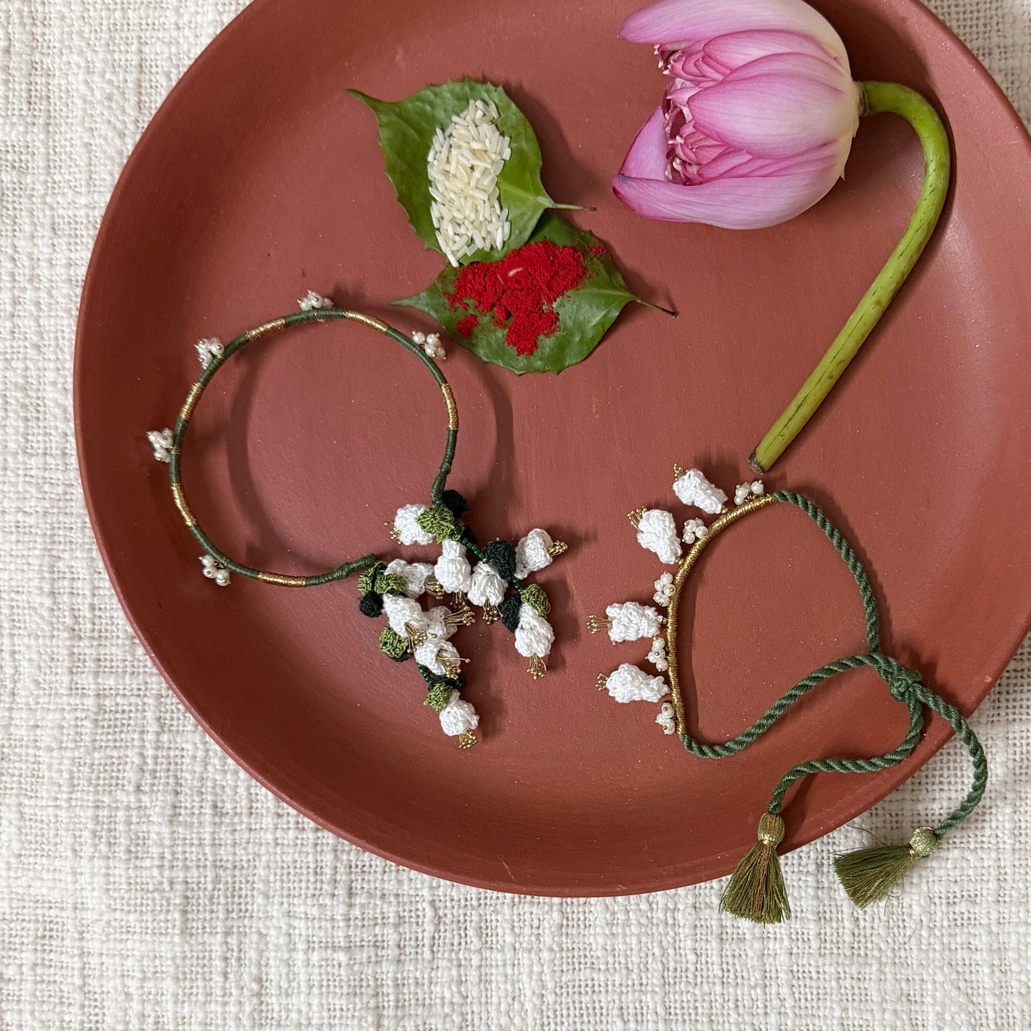 Set of Mogra Rakhi and Lumba