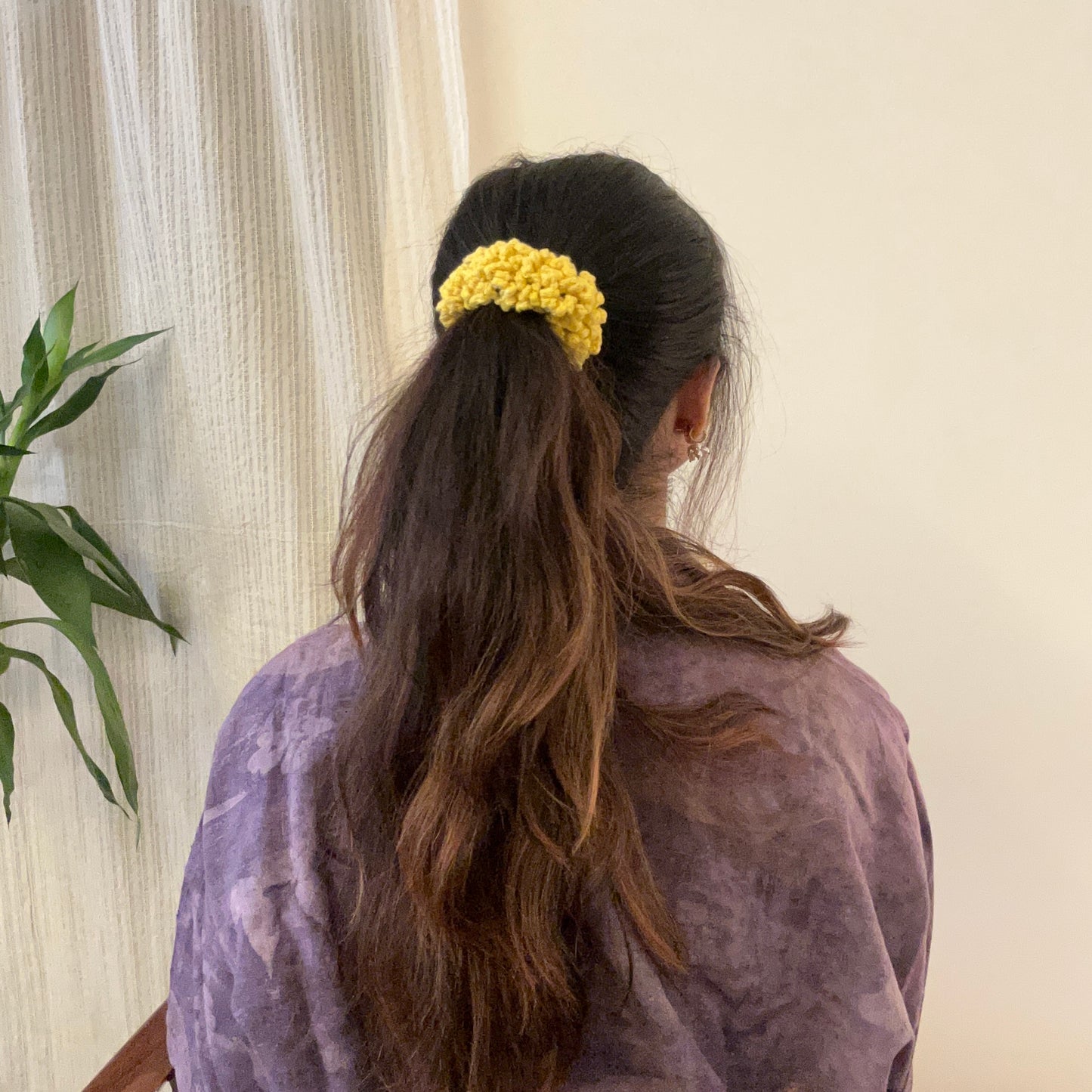 Yellow Gajra Scrunchie