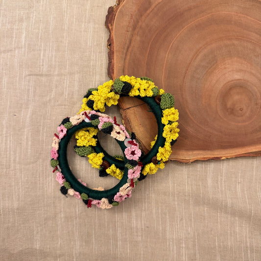 Set of Surajmukhi and Gulabi Phool Bangles