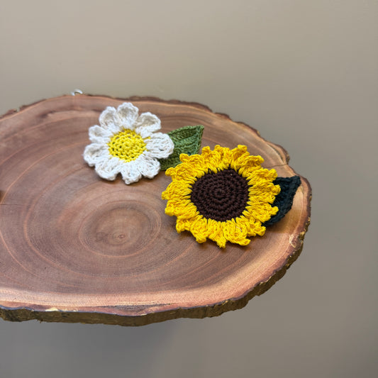 Set of Sunflower and Daisy Hair Clip