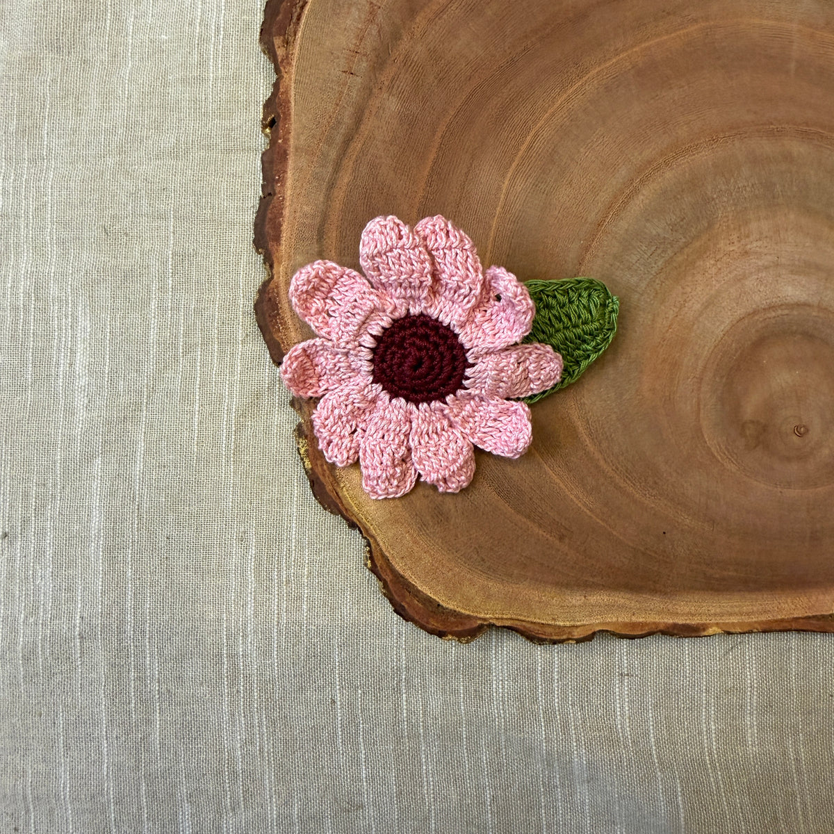 Pink Daisy Hair Clip (Mini)
