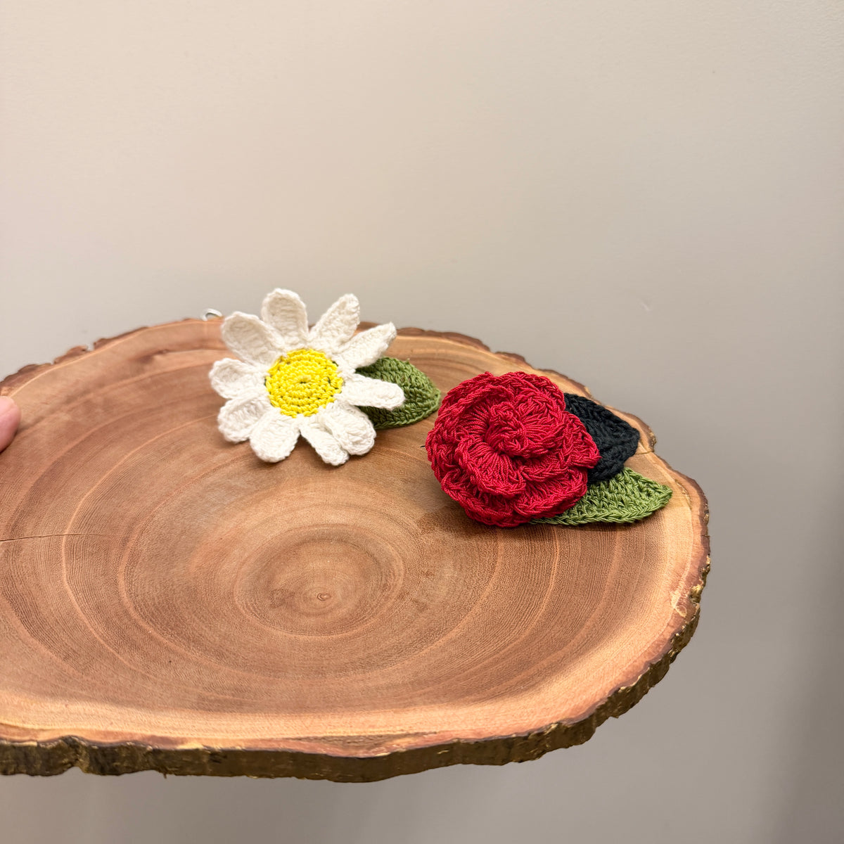 Set of Daisy and Rose Hair Clip