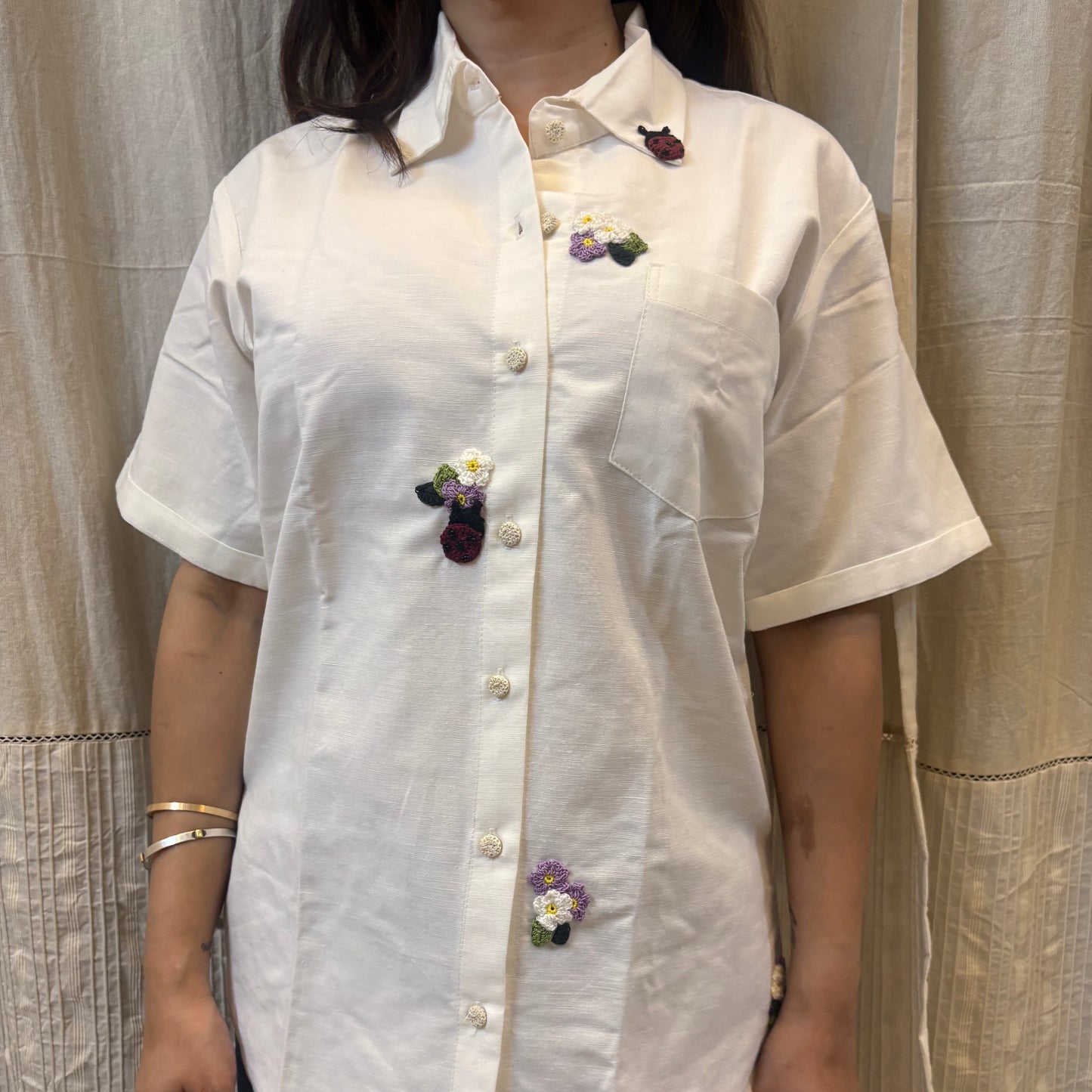 White Fleur Shirt