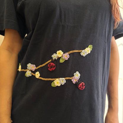 Indigo Serene Stitch T-Shirt