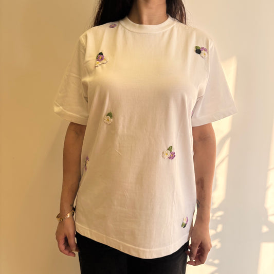 White Floral Field T-Shirt