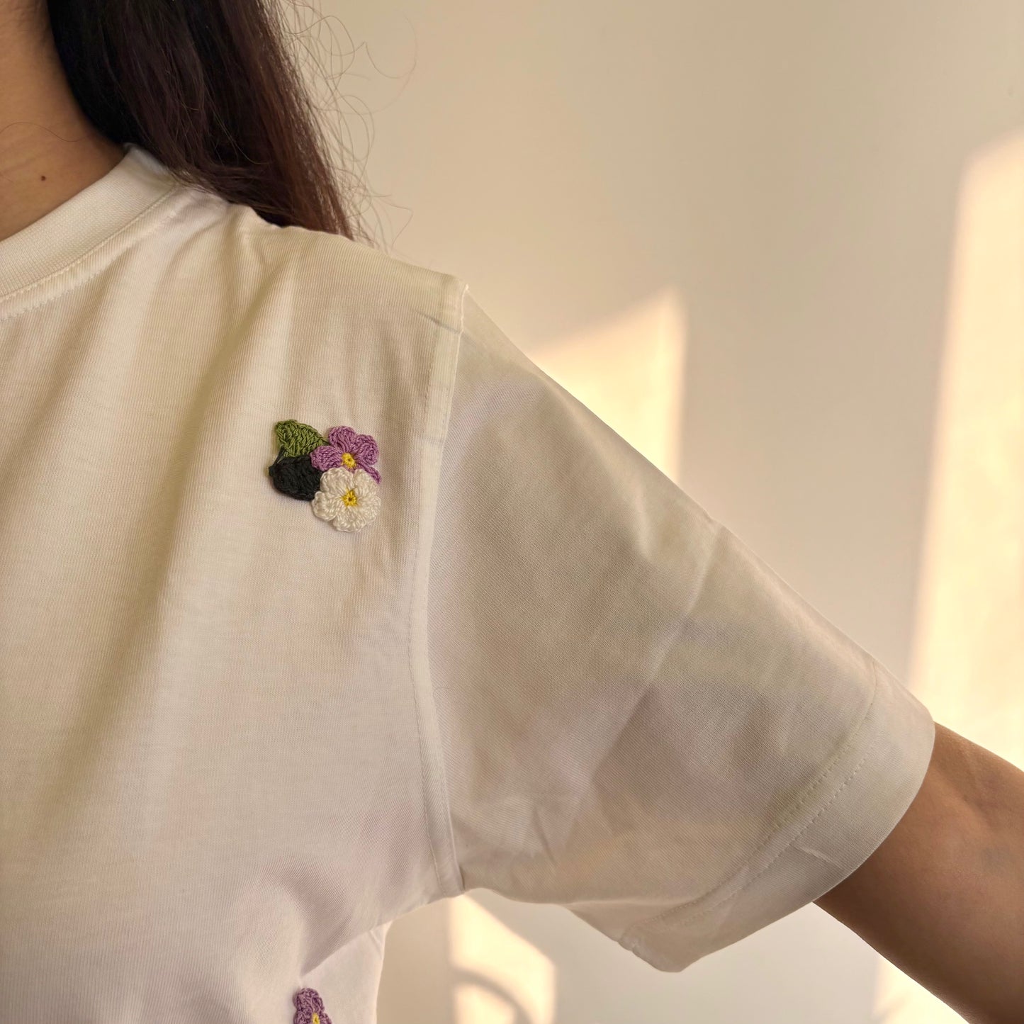 White Floral Field T-Shirt