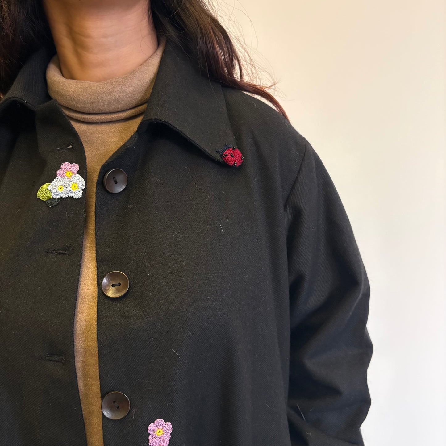 Noir A-Line Woollen Jacket