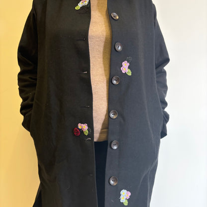 Noir Straight Fit Woollen Jacket