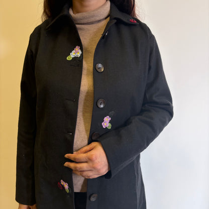 Noir Straight Fit Woollen Jacket