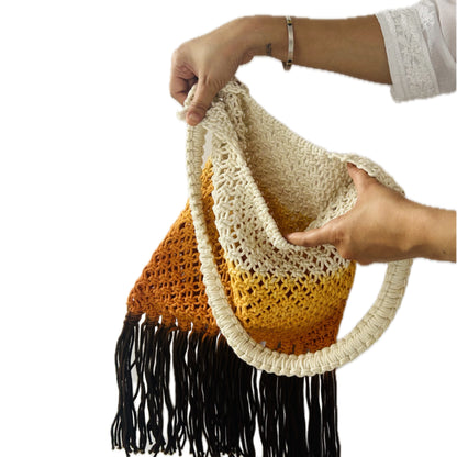 Ombre Macrame Tote Bag