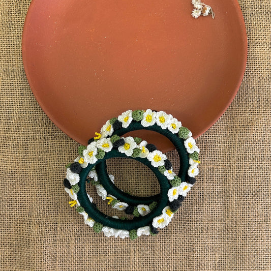 Safed Noor Bangles (Set of Two)