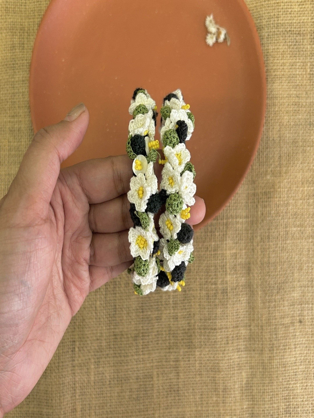 Set of Gulabi and Safed Phool Bangles