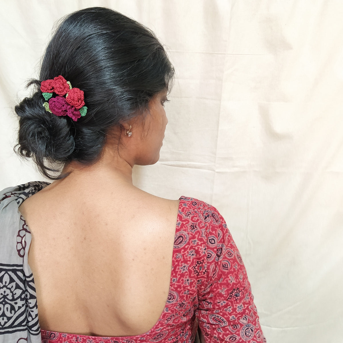 Set of 3 Sunflower and 3 Rose HairPins