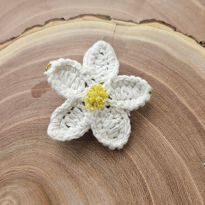 White Floral Hair Clip