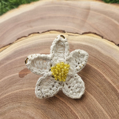 White Floral Hair Clip