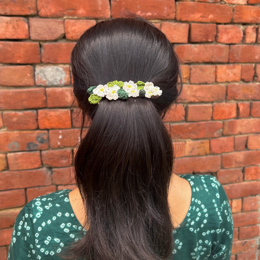 White Daisy Hair Clip