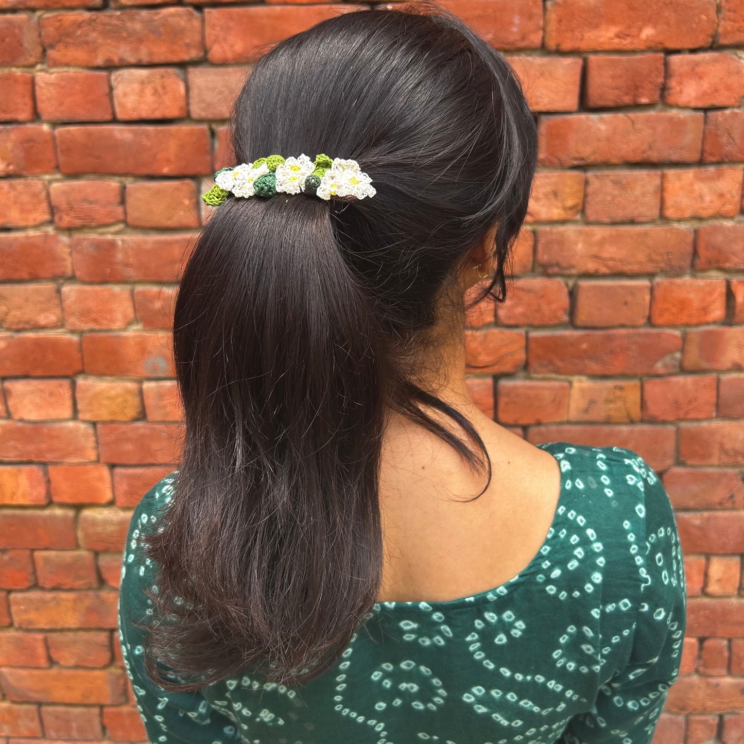 White Daisy Hair Clip